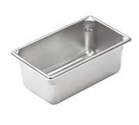 Vollrath Super Pan V® 1/9 Size Solid Hotel Pan, 4-Inch Deep, 300 Series Stainless Steel