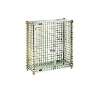 Eagle Group QuadTruss Stationary Mini Security Cage with 2 Locking Doors, Chrome-Plated Wire, 38 x 16 x 40 Inches