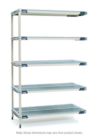 MetroMax i 5-Shelf Add-On Polymer Shelving Unit, 24