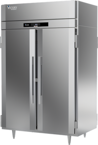 Victory UltraSpec Pass-Thru Heated Holding Cabinet, 2-Section, 46.5 Cu. Ft., 4 Solid Hinged Doors