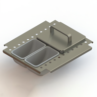 Glastender Partial Condiment Drawer Insert for 12-Inch Door Opening, Side-Serviced, Low Profile, 4-Cup