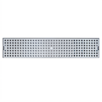 Micro Matic Surface Mount Stainless Steel Drip Tray with Perforated Grill and 3-1/2 Inch Drain Nipple, 30 Inch x 5 Inch