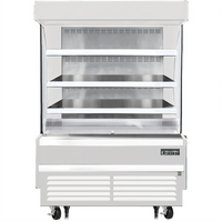 Everest Refrigeration 48-Inch Vertical Open Air Merchandiser, 12.2 Cu. Ft., White, 28-Inch Deep