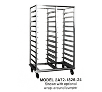 Dinex Mobile Double-Bank Full-Height Open-Side Aluminum Utility Rack for 18 x 26 Pans
