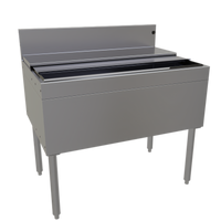 Glastender Underbar Stainless Steel Ice Bin with 10-Circuit Cold Plate, 36 Inch W x 24 Inch D, 127 lb Capacity