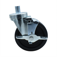 BK Resources 5SBR-6ST-LDP-TLB Shelf Casters & Leveling Feet