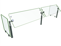 Hatco Flav-R-Shield 2-Bay Adjustable Self-Service Food Shield, 84W x 18D x 23H