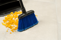 Duo-Sweep Flagged Light Industrial Straight Broom Head Only, 12-Inch, Blue