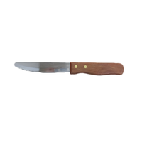 Gaucho 10 Inch Serrated Steak Knife with Wood Handle and Rounded Tip