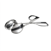 Winco 10-Inch Double Spoon Stainless Steel Salad Tongs, Mirror Finish