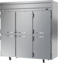 Beverage-Air Horizon Series Three-Section Reach-In Freezer, 69.1 Cu. Ft., Six Half Solid Doors
