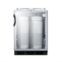Summit Commercial ADA Counter Height Draft Beer Dispenser with Glass Door, 5.5 Cu. Ft., 2 x 1/6 Keg Capacity