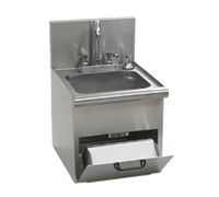 Eagle Group Space Saver Wall-Mounted Hand Sink with Towel Dispenser, Faucet, Soap Dispenser, and Basket Drain