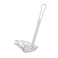 Winco 18-Inch Triangular Taco Salad Bowl Fryer Basket, Nickel Plated