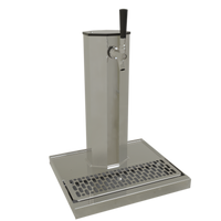 Glastender Countertop 1-Faucet Glycol-Cooled Column Draft Dispensing Tower with Polished Chrome Finish