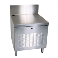 CHOICE by Glastender POS Work Center Cabinet Base with Locking Louvered Door, 18-Inch Stainless Steel