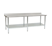 Eagle Group Budget Series 430 Stainless Steel Work Table with 4-1/2 Inch Backsplash, Galvanized Base and Adjustable Undershelf, 120 x 36 Inches