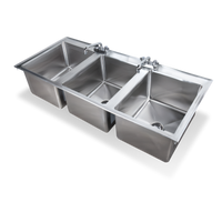 Steel Works Stainless SWDIS-3FB162012 Compartment Sinks