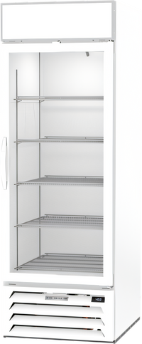 Beverage-Air MarketMax 23.32 Cu. Ft. Bottom-Mount White Hinged Glass Door Reach-In Freezer Merchandiser