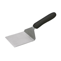 Winco Offset Steak/Burger Turner with Stainless Steel Blade and Black Polypropylene Handle