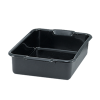 Traex Deluxe 1-Compartment Black Bus Box, 21-3/4 x 15-5/8 x 5 Inches, High-Density Polyethylene