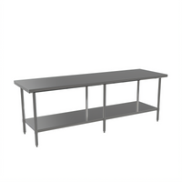 Mixrite 96-Inch Stainless Steel Work Table with Open Undershelf