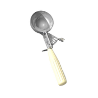 Crestware #10 Thumb Press Stainless Steel Disher with Ivory Handle, 2 to 3 oz