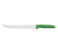 Mundial 8-Inch Serrated Utility Slicer Knife with Green Antimicrobial Polypropylene Handle