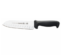 Mundial 7-Inch Santoku Knife with Granton Edge and Black Polypropylene Handle