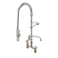 T&S Brass EasyInstall Deck Mount Pre-Rinse Unit with 12-Inch Swing Add-On Faucet and 0.65 GPM Spray Valve