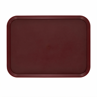 Cambro Camwear 15 x 20-Inch Rectangular Non-Skid Cafeteria Tray, Polycarbonate, Dark Cranberry