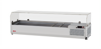 Turbo Air E-Line 59-Inch Countertop Salad Prep Table with Clear Hood