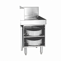 Glastender Stainless Steel Glass Rack Holder with Shelf for GT-18+1L, GT-18+1R, and GT-18+2 Glasswashers