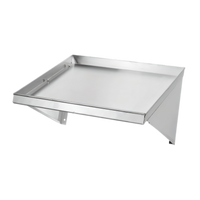 Klinger's Trading Heavy-Duty Enclosed Slanted Wall-Mounted Stainless Steel Shelf, 62 x 19 Inches