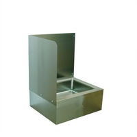 Advance Tabco Stainless Steel Left Side and Back Wall Splash Guard for 9-OP-44 Mop Sink, 16-Inch High