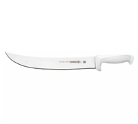 Mundial 12-Inch Stamped Cimeter Knife with High-Carbon No-Stain Blade and White Polypropylene Handle