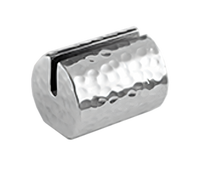 American Metalcraft Hammered Aluminum Cylinder Menu Card Holder