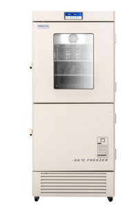 Medical-Grade Refrigerator/Freezer Combo, 18 Cu. Ft., Glass Refrigerator Door, Solid Freezer Door