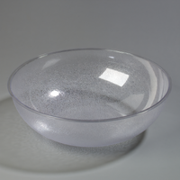 Carlisle 18 qt Clear Round Polycarbonate Pebbled Salad Bowl