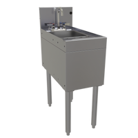 Glastender Underbar Wet Waste Hand & Dump Sink Unit with Gooseneck Faucet, 12