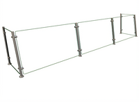 Hatco Flav-R-Shield 3-Bay Full-Service Pass-Over Sneeze Guard, 108 x 18 x 22 Inches