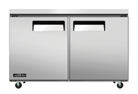Juneau Two-Section Undercounter Reach-In Refrigerator, 48 Inch, 6.7 Cu. Ft., Bottom-Mount Self-Contained, Stainless Steel