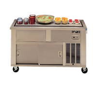 DineXpress DXP4FT 4-Pan Frost Top Mobile Serving Counter