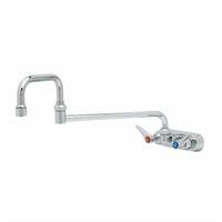 T&S Brass Wall-Mount Workboard Mixing Faucet with 18