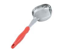 Vollrath Jacob's Pride 8 oz Solid Oval Spoodle Portion Control Serving Spoon with Orange Handle