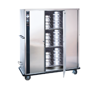 FWE P-Series Heated Banquet Cart, 180 Covered 11-Inch Plate Capacity, Single Door, Stainless Steel, Mobile