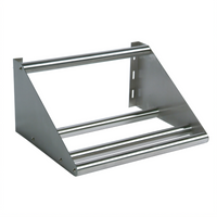 BK Resources Wall-Mount Tubular Dish Shelf, 63 Inch Wide, Stainless Steel