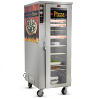 FWE TS-1633-36 Mobile Heated Pizza Holding Cabinet, 36 x 16-18.5 Inch Pizza Box Capacity