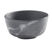 American Metalcraft 10 oz Round Melamine Bouillon Cup, Matte Marble Grey