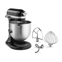 KitchenAid Commercial 8-Quart Countertop Bowl-Lift Stand Mixer with Power Hub, Onyx Black